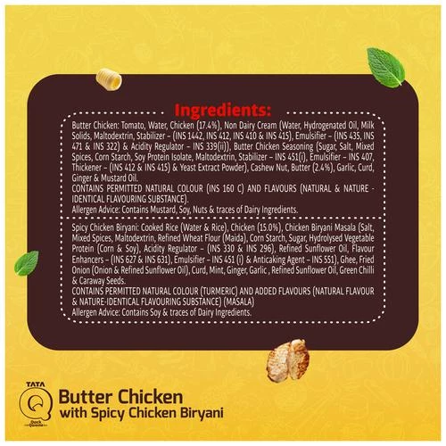 TATA Q Heat To Eat - Butter Chicken With Spicy Chicken Biryani, 330 g-4.webp